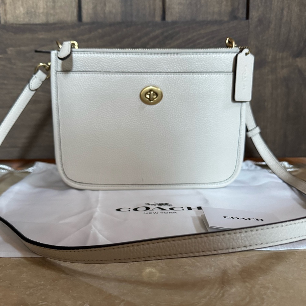 Coach Pebbled Leather Crossbody Handbag